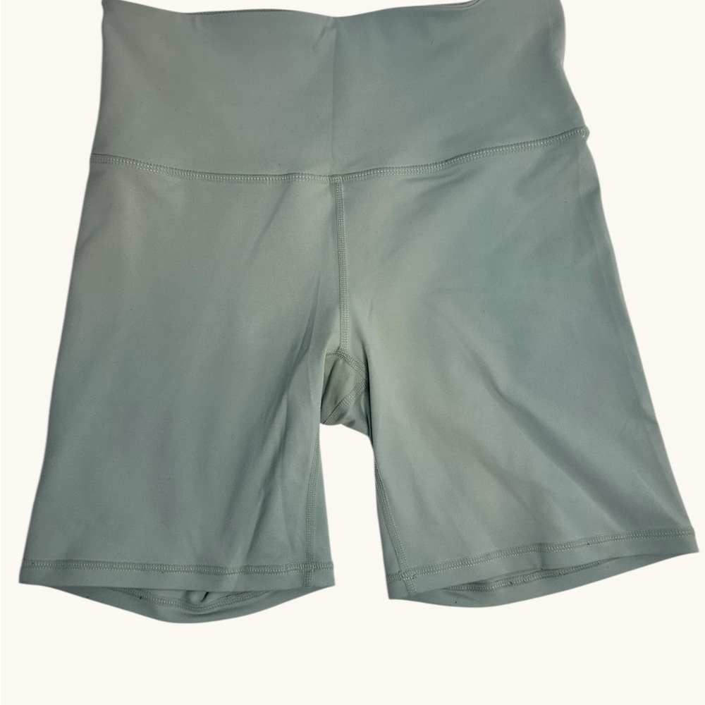 Rawgear High Waisted Biker Shorts Sage Green Gym Workout Compression Athletic L